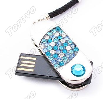 施華洛世奇藍色滿鉆點點U盤