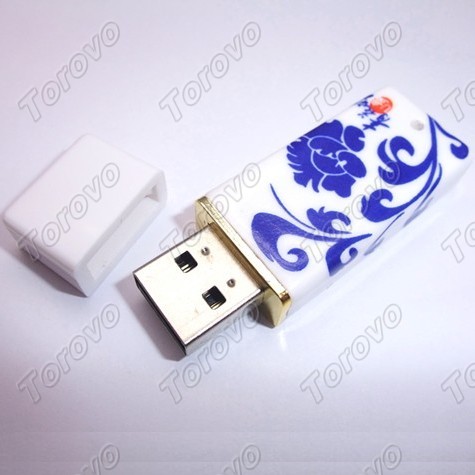 體現濃厚中國風精美青花瓷U盤定制