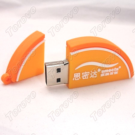 制藥公司開模定制橘子造型創意U盤