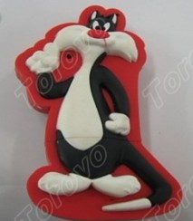 硅膠卡通設(shè)計(jì)的湯姆貓U盤禮品熱銷