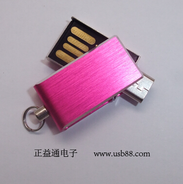 小巧時尚的旋轉(zhuǎn)手機U盤——金屬拉絲U盤外殼